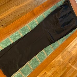 Black satin Chetta B Evening pants, size 10, straight leg